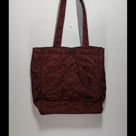 Womens The North Face Nylon Maroon Puffer Shoulder Travel Gym Bag 13x11 - Picture 1 of 5